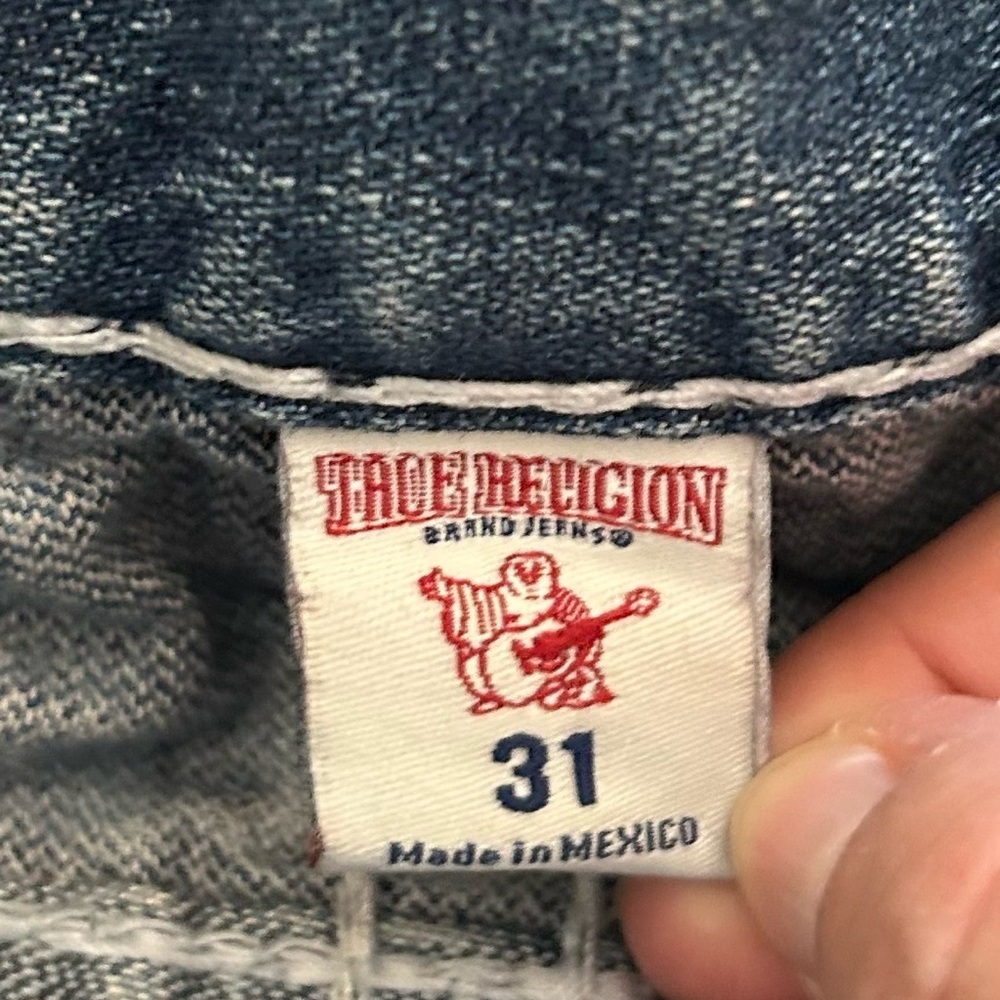 True Religion "WORLD TOUR" Men’s/ size 31/ Ricky Red Stitch Super T jeans - Picture 11 of 16